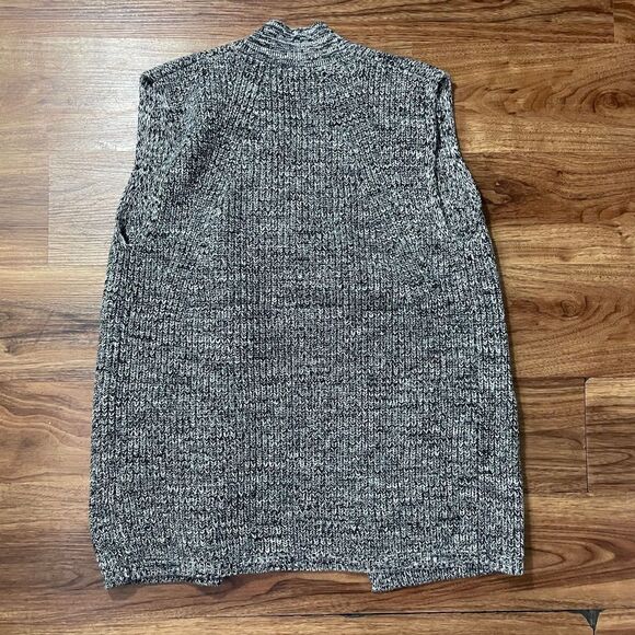 Banana Republic Cardigan Wool Open Front Sleeveless Gray Sweater Women's Size M - Picture 9 of 9